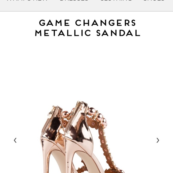 Metallic heel sandals - Picture 2 of 4